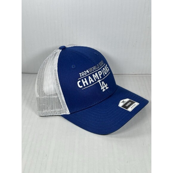 LA Dodgers Fan Favorite 2024 World Series Champions Trucker Hat Cap Blue White - Picture 3 of 5